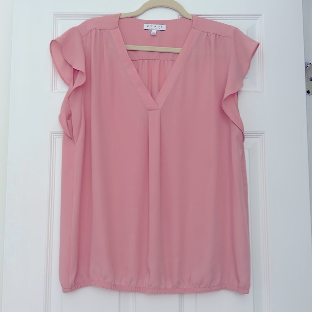 Chaus peach/pale pink blouse